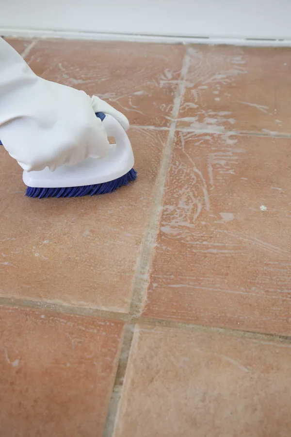 How To Paint Tile Floor Angela Marie Made, How To Remove Dried Paint Stains From Tiles