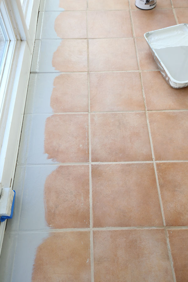 using floor tile paint to paint ceramic tile floor