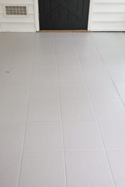 How to Paint Tile Floor - Angela Marie Made