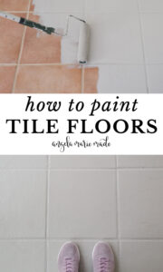 How To Paint Tile Floor - Angela Marie Made