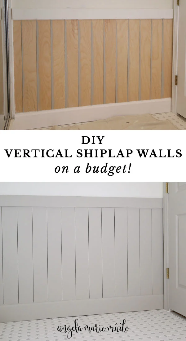 How To Install Vertical Shiplap Walls Diy Easy Angela Marie Made - Shiplap Wall Installation Cost