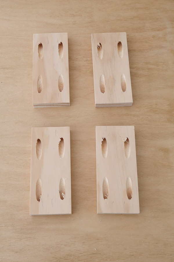 pocket holes on door frame wood
