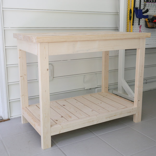 DIY grill cart before staining, painting, and hardware