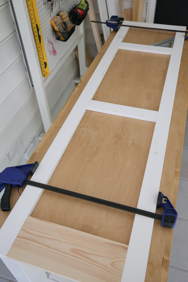 building the cabinet door frame