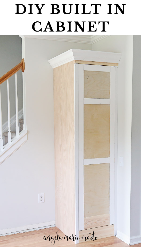 how to build a custom DIY built in cabinet