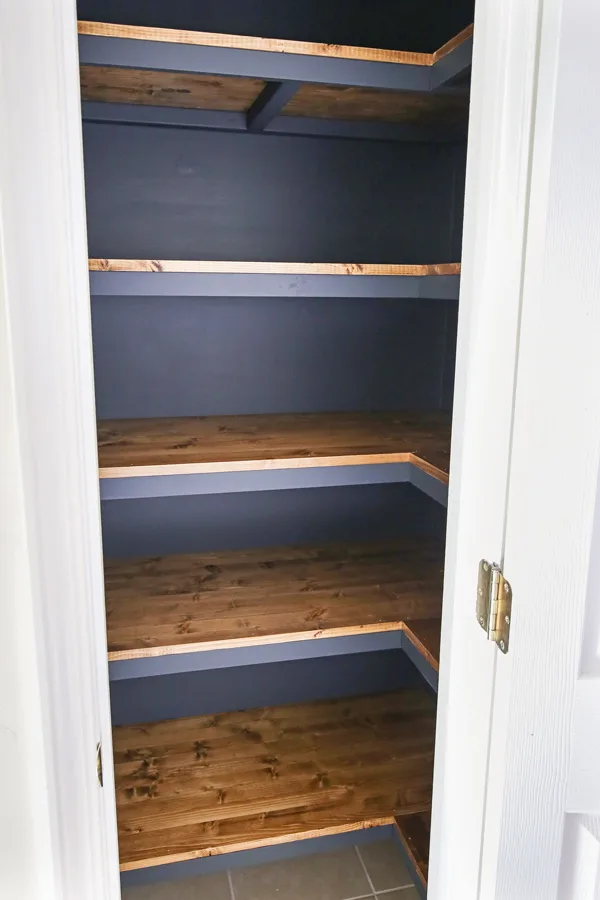 How To Build Corner Pantry Shelves, What Paint To Use On Pantry Shelves