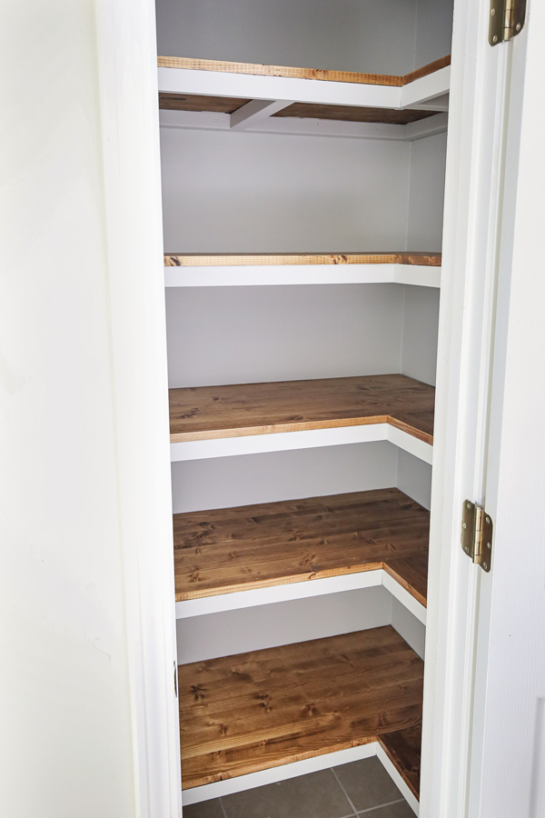 How To Build A Corner Shelf Closet In Any Standard Closet on a