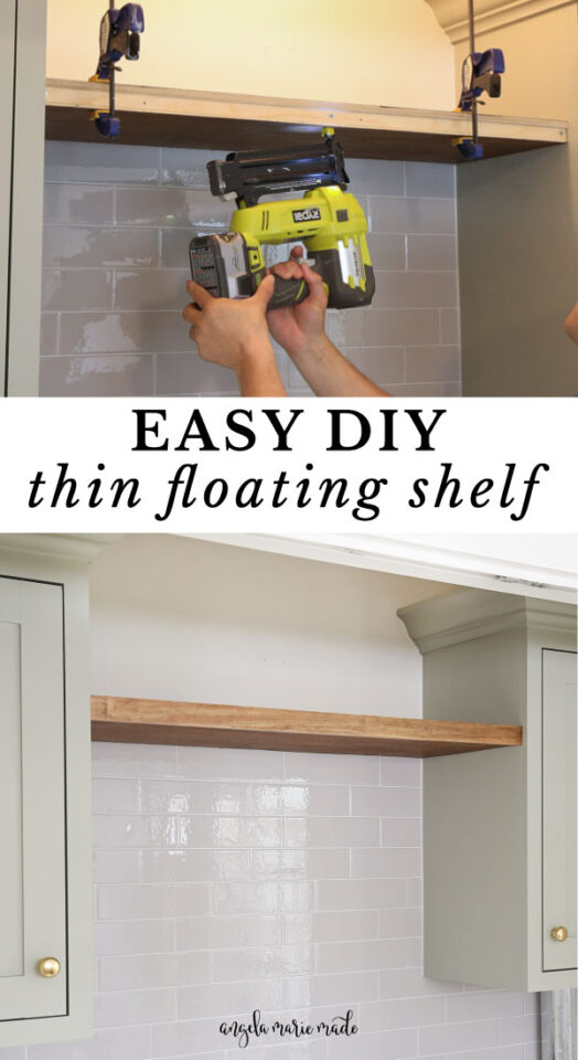 Easy Thin Floating Shelf DIY Angela Marie Made