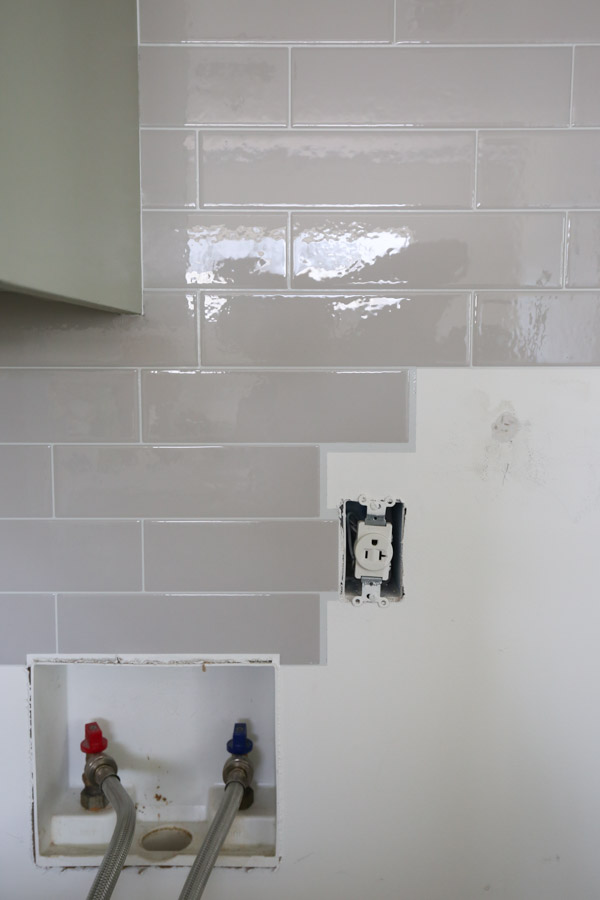 how to cut the peel and stick tile around wall outlets