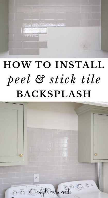 How to Install Peel and Stick Tile Backsplash on a Wall - Angela Marie Made