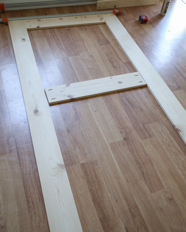 clamping side of table frame together