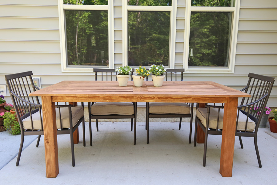 diy outdoor farmhouse table with farmhouse outdoor dining chairs