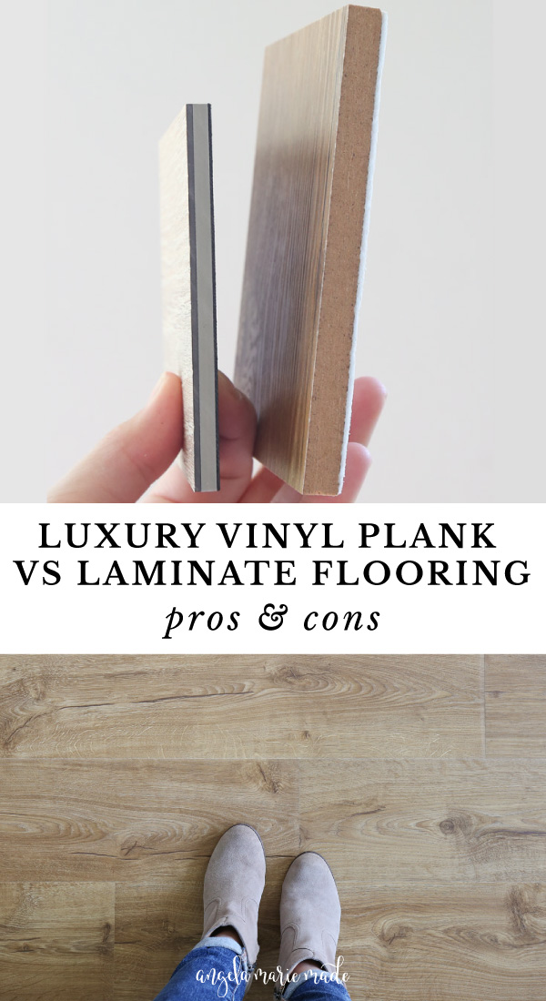 luxury vinyl vs laminate flooring pros and cons and which one we used for flooring in our home