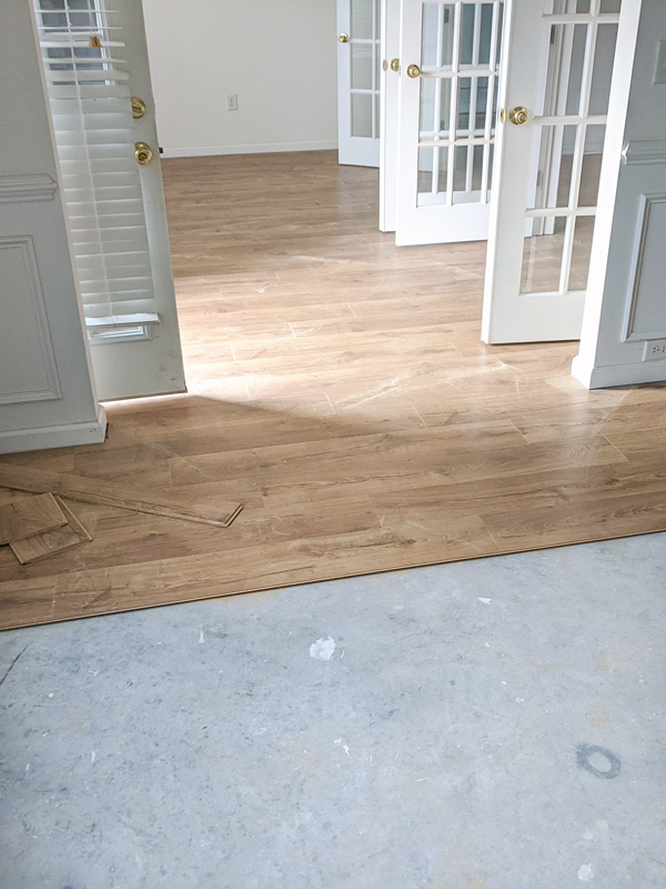 installation of new flooring in home