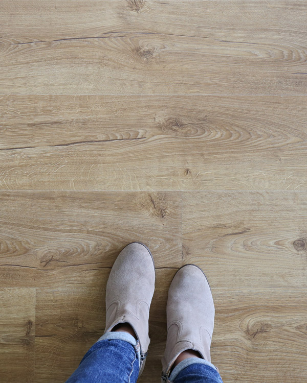 boots on new pergo outlast laminate flooring in marigold oak