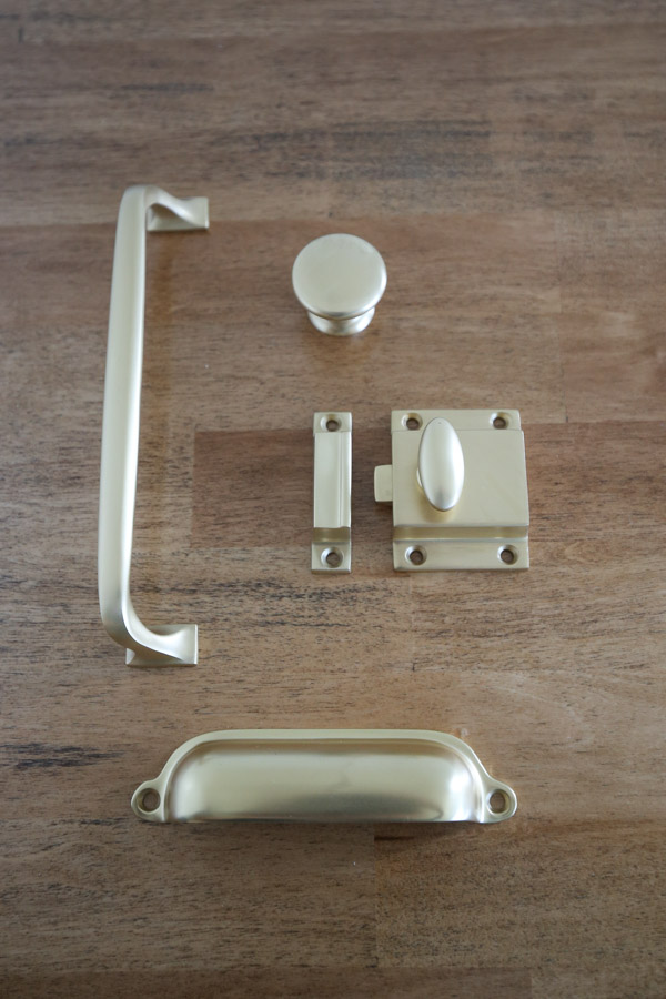 brass hardware from rejuvenation for built in cabinet