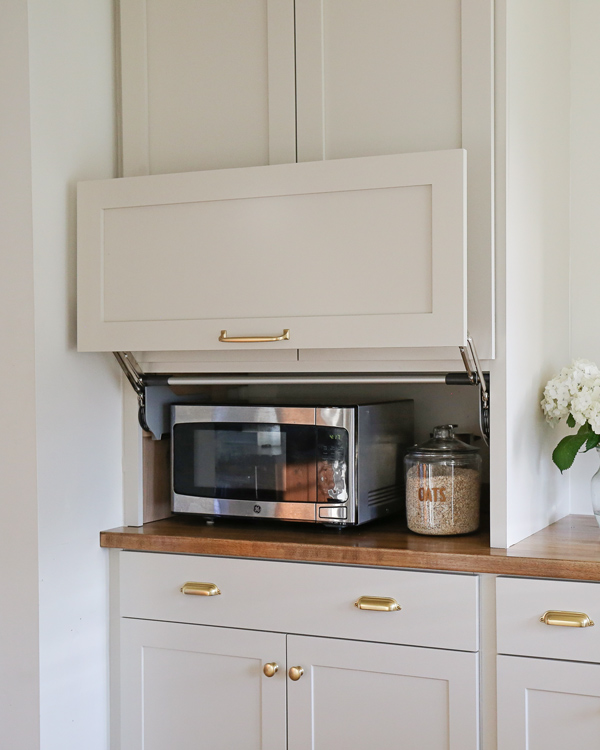 how to hide a microwave with a kitchen appliance garage diy