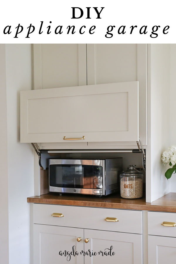 kitchen appliance garage DIY hiding the microwave