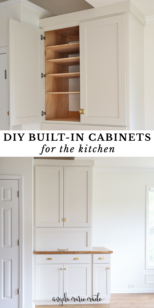 DIY built in cabinets for the kitchen and DIY counterop cabinet
