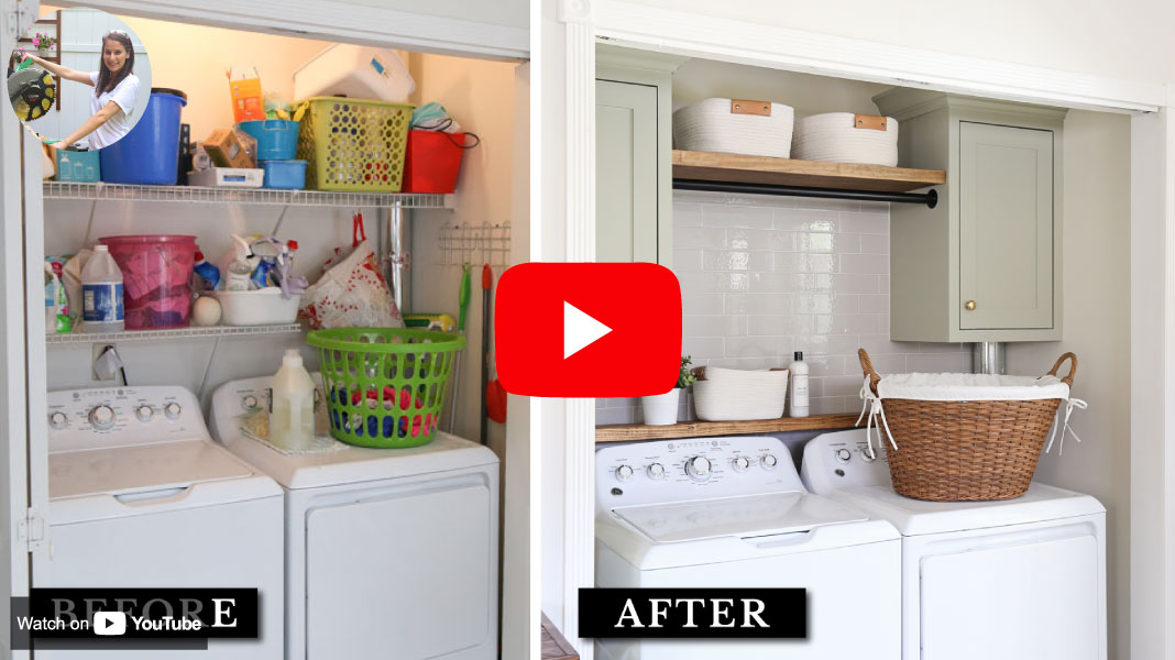 Watch the DIY Laundry Closet Makeover video on YouTube