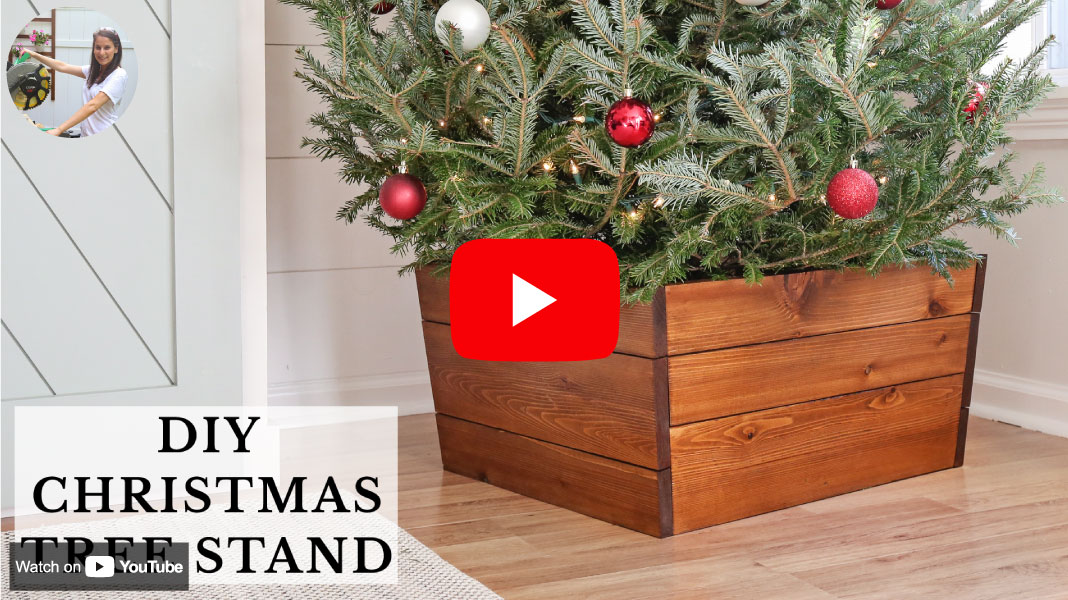 Watch the DIY Christmas tree collar tutorial on YouTube