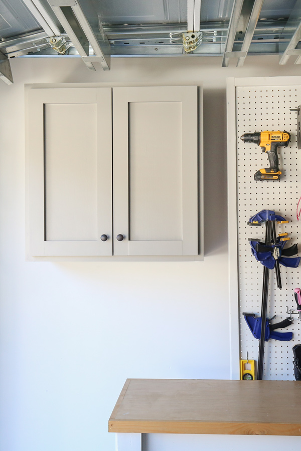 garage cabinet DIY installed on wall
