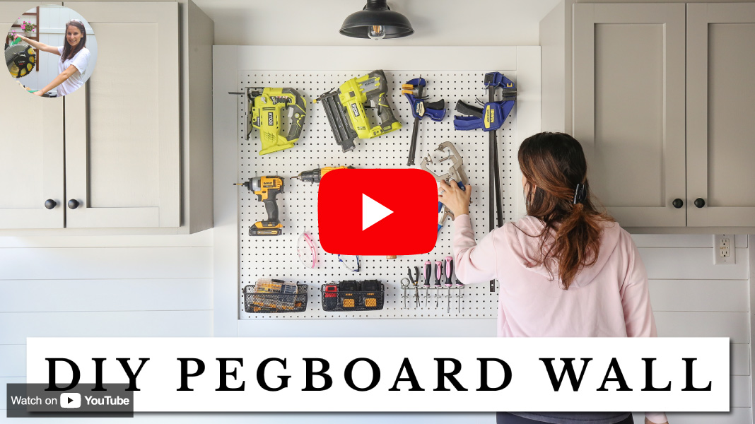 Watch the DIY Pegboard wall on Youtube