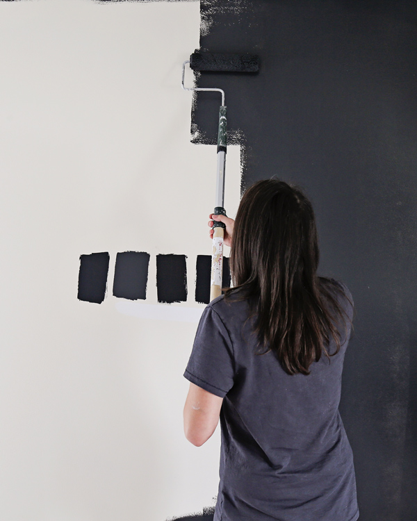 painting a black accent wall