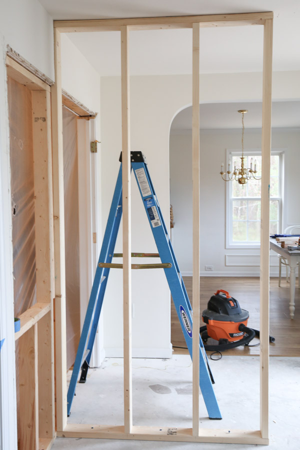 how to build an interior wall in existing room