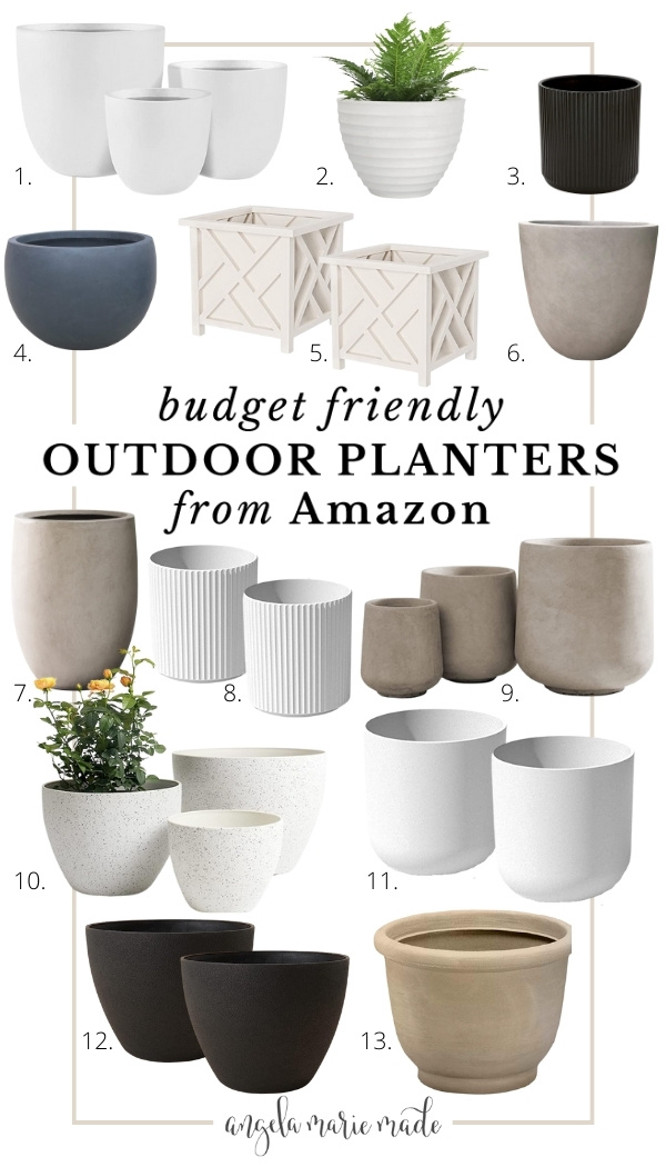 budget friendly outdoor planters from amazon
