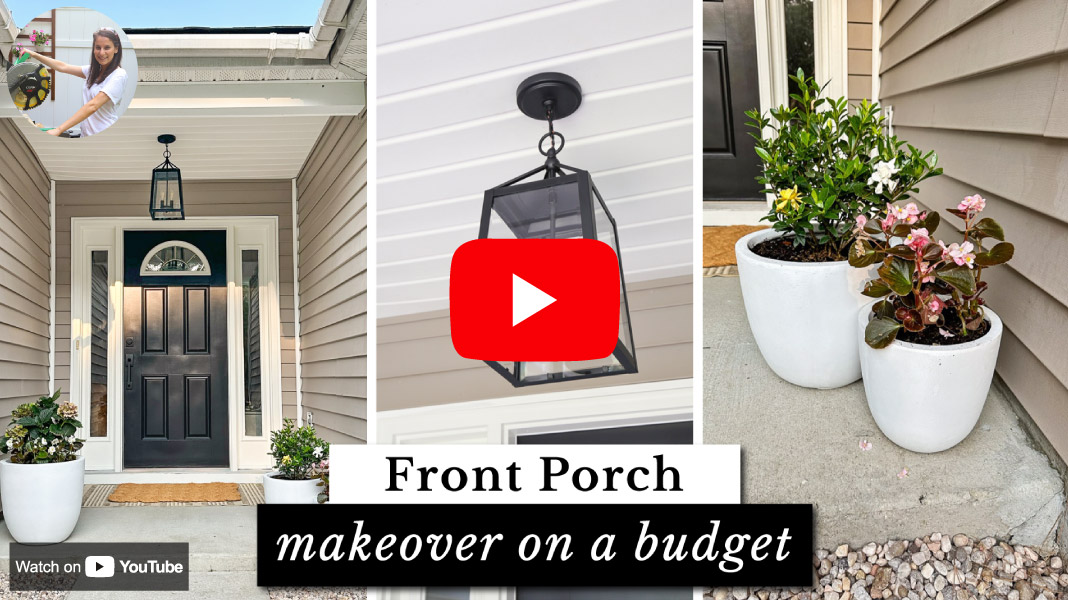 small front porch makeover on a budget youtube video
