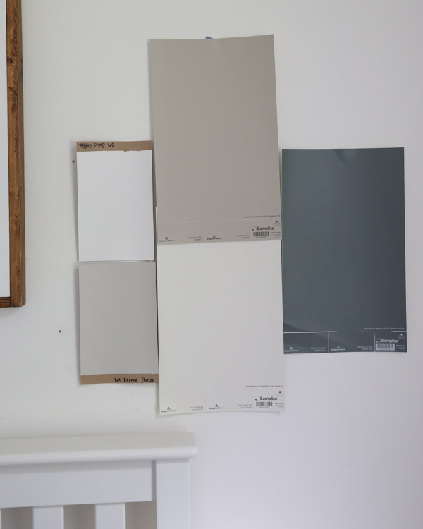 testing paint samples on wall