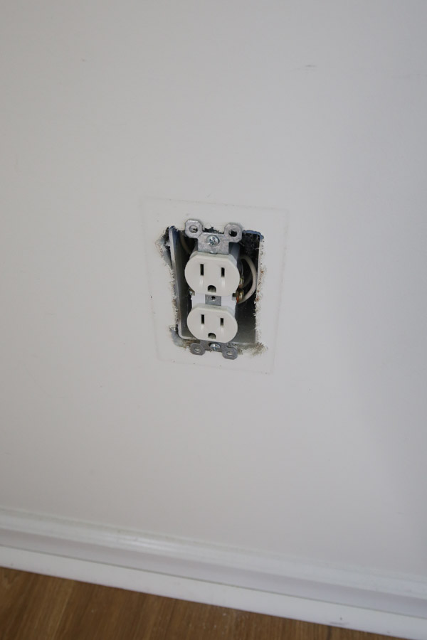 wall outlet covers removed