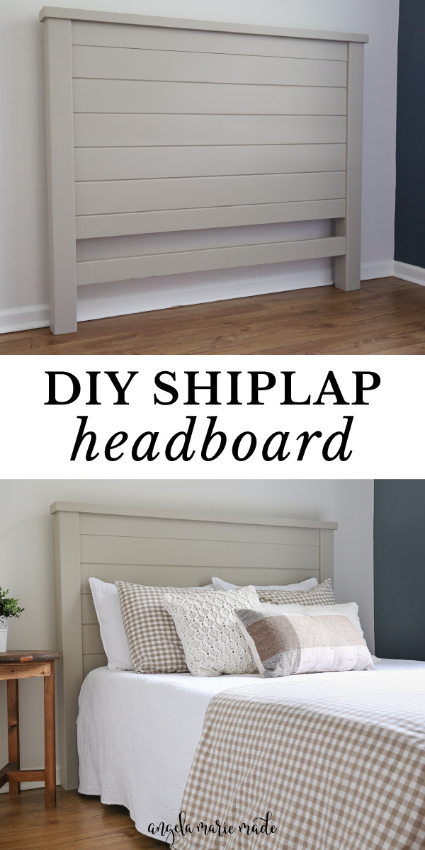 Shiplap headboard DIY