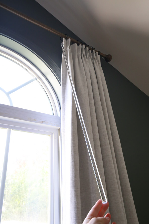 curtain wand attached to curtain