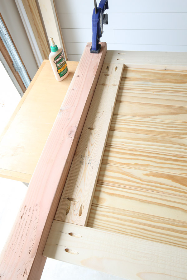 attaching shiplap to 4x4 sides with pocket holes, kreg screws, and wood glue