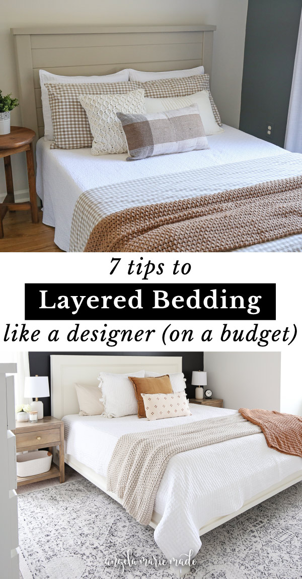 how to style a bed and 7 tips to layered bedding like a designer but on a budget