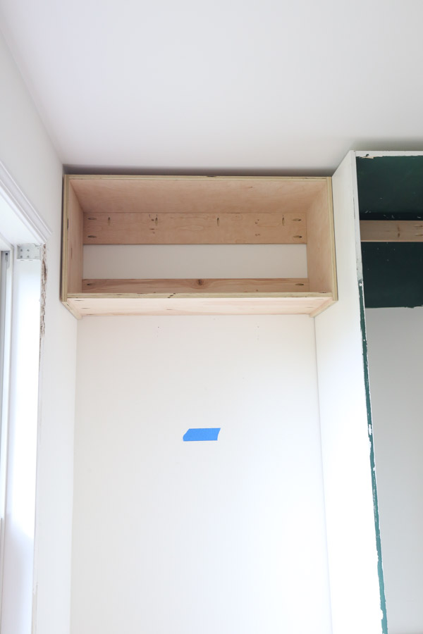 diy office storage cabinet installed to wall studs for diy office built ins