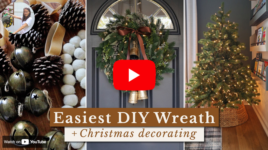 Youtube video for the easy diy christmas wreath