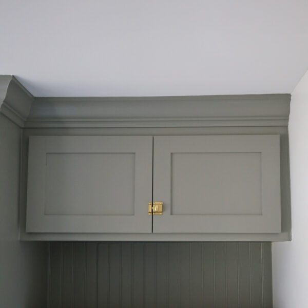 DIY shaker cabinet doors on upper wall cabinets for diy office storage cabinets