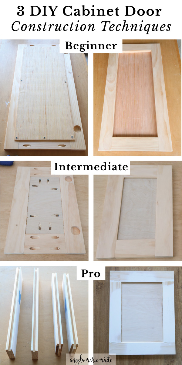 3 DIY cabinet door construction techniques: beginner, intermediate, and professional