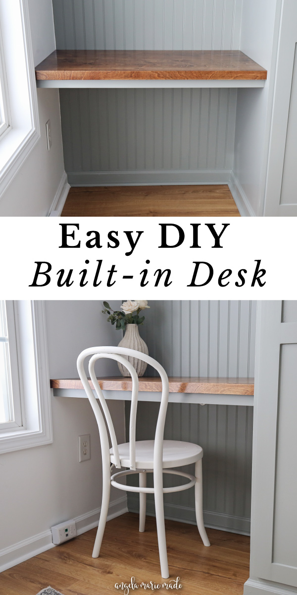 easy DIY built in desk