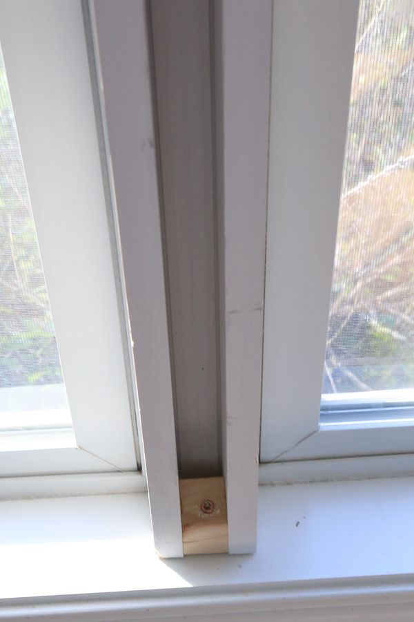 screwing trim frame to current window frame