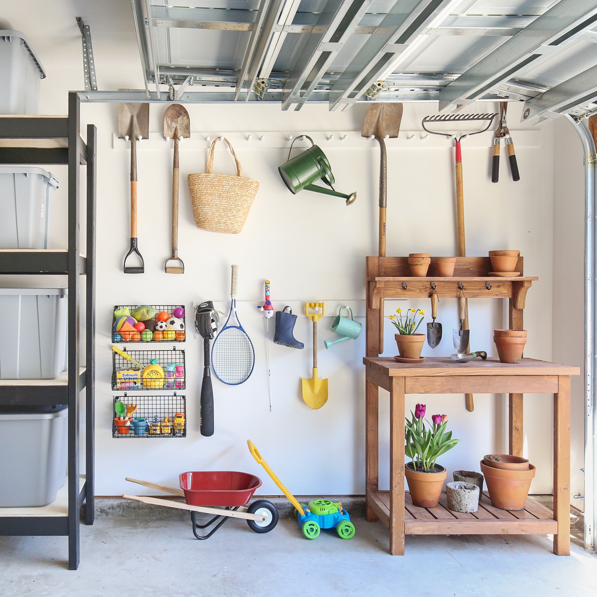 DIY garage organization and DIY garage storage ideas on a budget