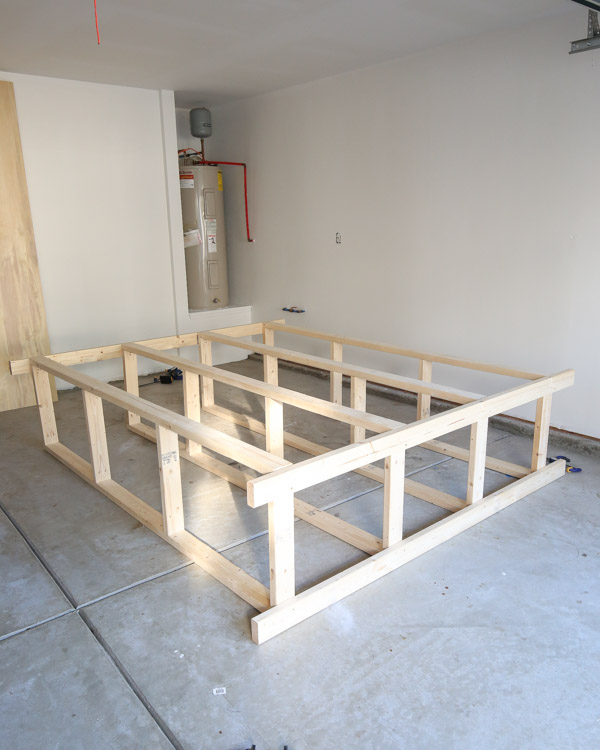 building diy wood garage shelves frame