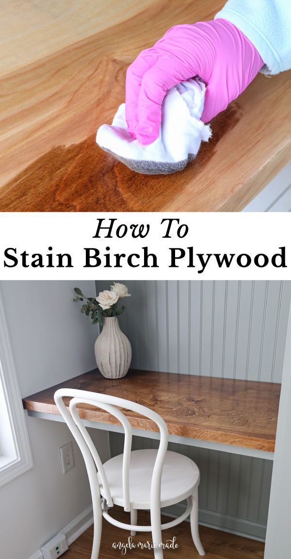 how to stain birch plywood with in process and after photos