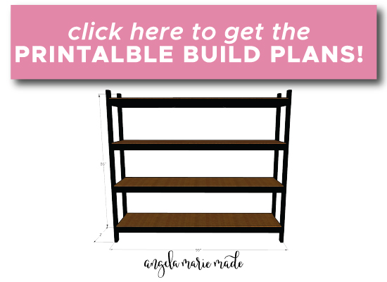 DIY garage shelves plans printable build plans