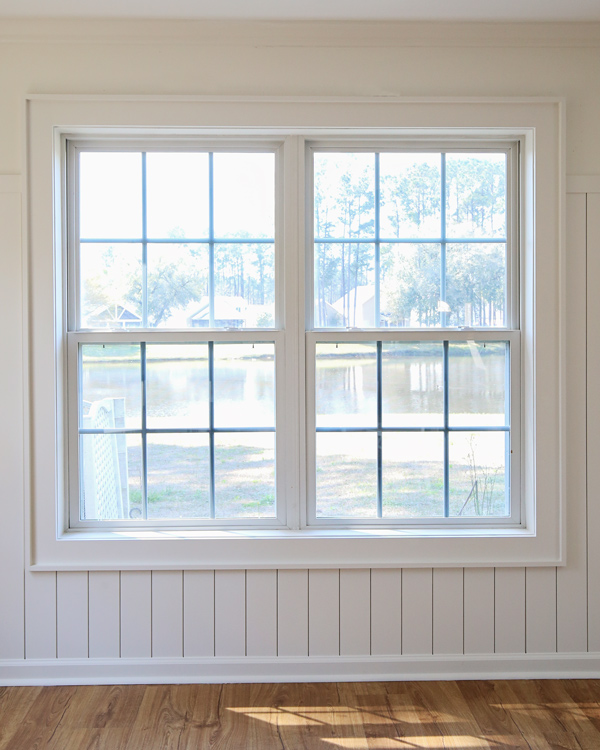 DIY window trim interiors in dining room