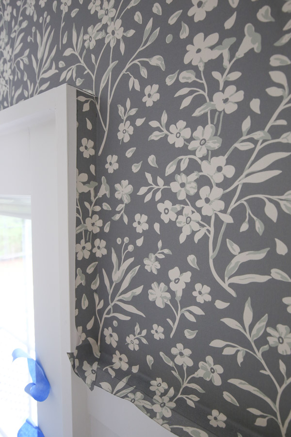 how to install peel and stick wallpaper around a window
