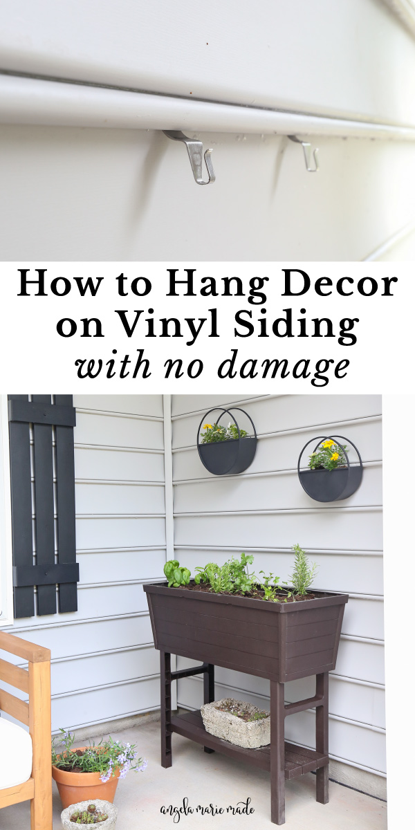 wall planters hung on vinyl siding with vinyl siding hooks